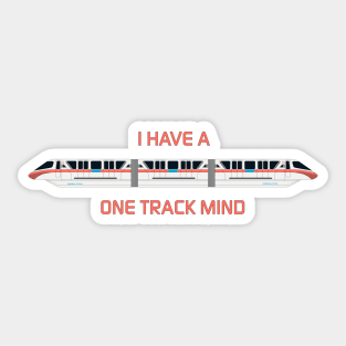 Coral One Track Mind Sticker